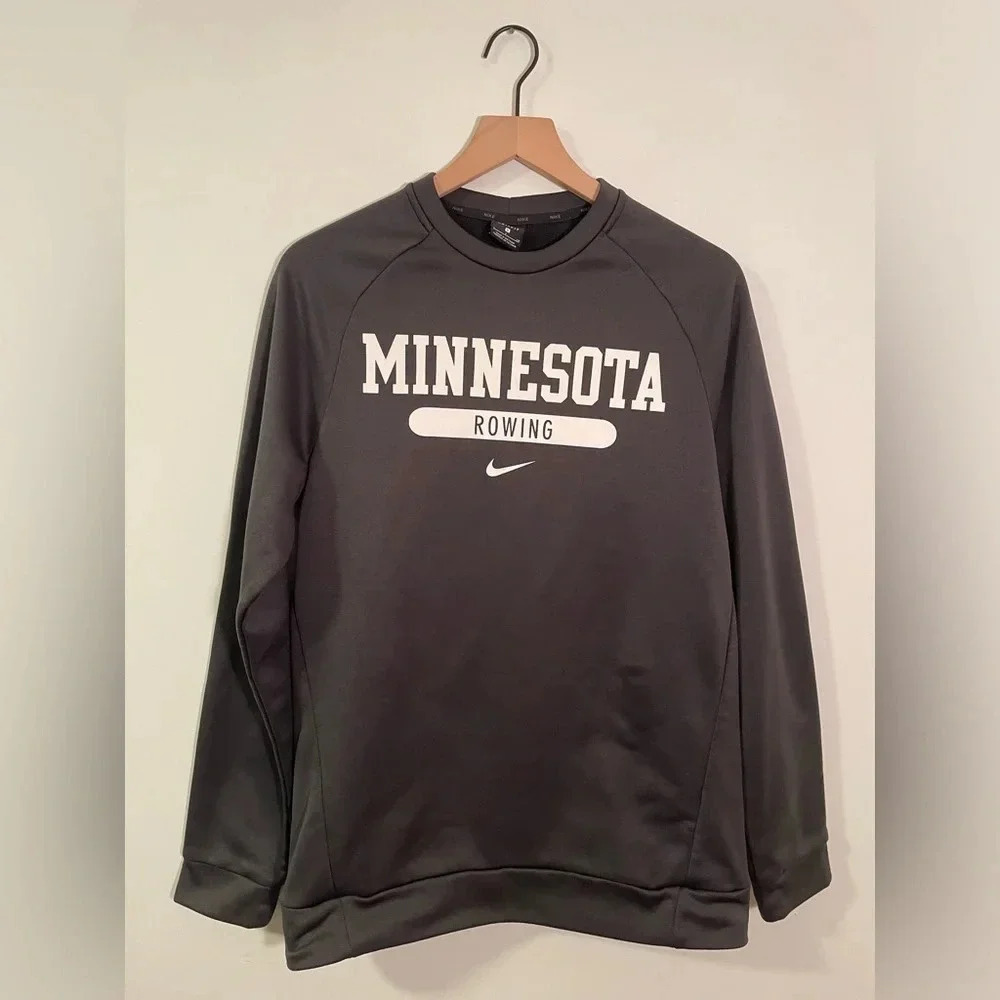 Nike Dri-Fit Minnesota Rowing Crew Neck Sweatshirt, Size Small EUC Dark Gray